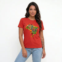 Camiseta Feminina Brasil ✦ Hexa Rio de Janeiro Bandeira | VAI DAR BRASIL