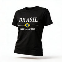 Blusa T-Shirt Bandeira Brasil Feminino Fit Regular | VAI DAR BRASIL