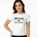 Blusa T-Shirt Bandeira Brasil Feminino Fit Regular | VAI DAR BRASIL