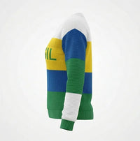 Blusa Feminina Manga Longa Brasil Tricot Gola V Elegante | VAI DAR BRASIL