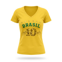 Blusa BRASIL Feminina ✦ Decote V Viscolycra Copa 2026 | VAI DAR BRASIL