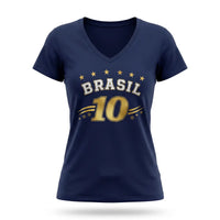 Blusa BRASIL Feminina ✦ Decote V Viscolycra Copa 2026 | VAI DAR BRASIL