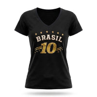 Blusa BRASIL Feminina ✦ Decote V Viscolycra Copa 2026 | VAI DAR BRASIL
