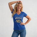 Blusa BRASIL Feminina ✦ Decote V Viscolycra Copa 2026 | VAI DAR BRASIL