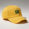 Boné Brasil Bandeira Bordada Aba Curva Unissex Copa 2026 | VAI DAR BRASIL