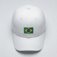 Boné Brasil Bandeira Bordada Aba Curva Unissex Copa 2026 | VAI DAR BRASIL