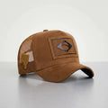 Boné Trucker Brasil Bandeira Camurça Aba Curva Masculino | VAI DAR BRASIL