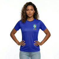 Camisa Brasil Bordada Dry Fit Torcida Feminina Copa 2026 | VAI DAR BRASIL