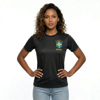 Camisa Brasil Bordada Dry Fit Torcida Feminina Copa 2026 | VAI DAR BRASIL
