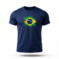 Camisa Dry Fit Brasil Bandeira Treino Academia Masculino | VAI DAR BRASIL