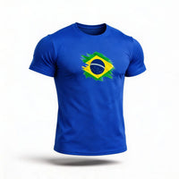 Camisa Dry Fit Brasil Bandeira Treino Academia Masculino | VAI DAR BRASIL