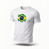 Camisa Dry Fit Brasil Bandeira Treino Academia Masculino | VAI DAR BRASIL