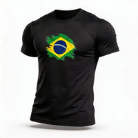 Camisa Dry Fit Brasil Bandeira Treino Academia Masculino | VAI DAR BRASIL