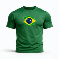 Camisa Dry Fit Brasil Bandeira Treino Academia Masculino | VAI DAR BRASIL