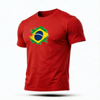 Camisa Dry Fit Brasil Bandeira Treino Academia Masculino | VAI DAR BRASIL