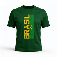 Camiseta Bandeira Brasil Algodão Feminino Fit Regular Copa 2026 | VAI DAR BRASIL