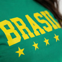 Camiseta Brasil T-Shirt Feminino Fit Regular Copa 2026 | VAI DAR BRASIL