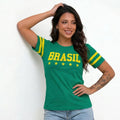 Camiseta Brasil T-Shirt Feminino Fit Regular Copa 2026 | VAI DAR BRASIL