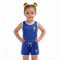 Conjunto Infantil Feminino Brasil ✦ Brasão Seleção Copa | VAI DAR BRASIL