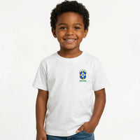 Camisa Infantil Seleção Brasileira Algodão Copa 2026 | VAI DAR BRASIL