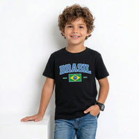Camiseta Infantil Brasil Algodão Copa do Mundo 2026 | VAI DAR BRASIL