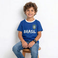Camiseta Infantil Seleção Brasileira Dry-fit BRASIL Unissex | VAI DAR BRASIL