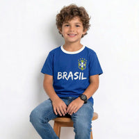 Camiseta Infantil Seleção Brasileira Dry-fit BRASIL Unissex | VAI DAR BRASIL