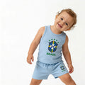 Conjunto Infantil Camiseta Short Seleção Brasileira Algodão Premium | VAI DAR BRASIL