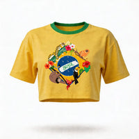 Cropped Oversized Brasil Bandeira | VAI DAR BRASIL — Coleção Copa 2026