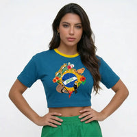 Cropped Oversized Brasil Bandeira | VAI DAR BRASIL — Coleção Copa 2026