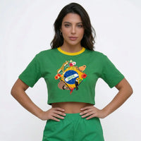 Cropped Oversized Brasil Bandeira | VAI DAR BRASIL — Coleção Copa 2026