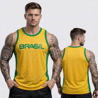 Regata Masculina Brasil Dry Fit Esportiva Copa 2026 | VAI DAR BRASIL