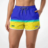 Short Curto Feminino Brasil ✦ Bandeira Slim Tactel | VAI DAR BRASIL