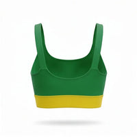 Top Fitness Brasil ✦ Cropped Reforçado Bandeira Copa | VAI DAR BRASIL