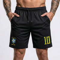 Bermuda Tactel Streetwear Seleção Brasileira Nº10 Masculino | VAI DAR BRASIL