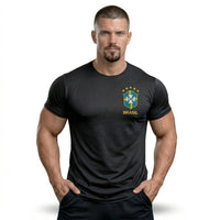 Camisa Brasil Bordada Dry Fit Torcida Masculina Copa 2026 | VAI DAR BRASIL