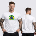 Camisa Dry Fit Brasil Bandeira Treino Academia Masculino | VAI DAR BRASIL