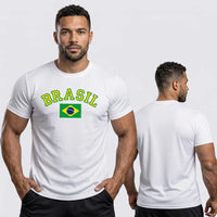 Camiseta Dry Fit Brasil Torcida Masculino Copa 2026 | VAI DAR BRASIL