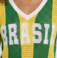 Camiseta Crochê Artesanal BRASIL Feminino | VAI DAR BRASIL