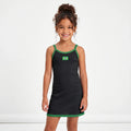 Vestido Infantil Canelado Brasil ✦ Bandeira Ribana | VAI DAR BRASIL
