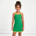 Vestido Infantil Canelado Brasil ✦ Bandeira Ribana | VAI DAR BRASIL